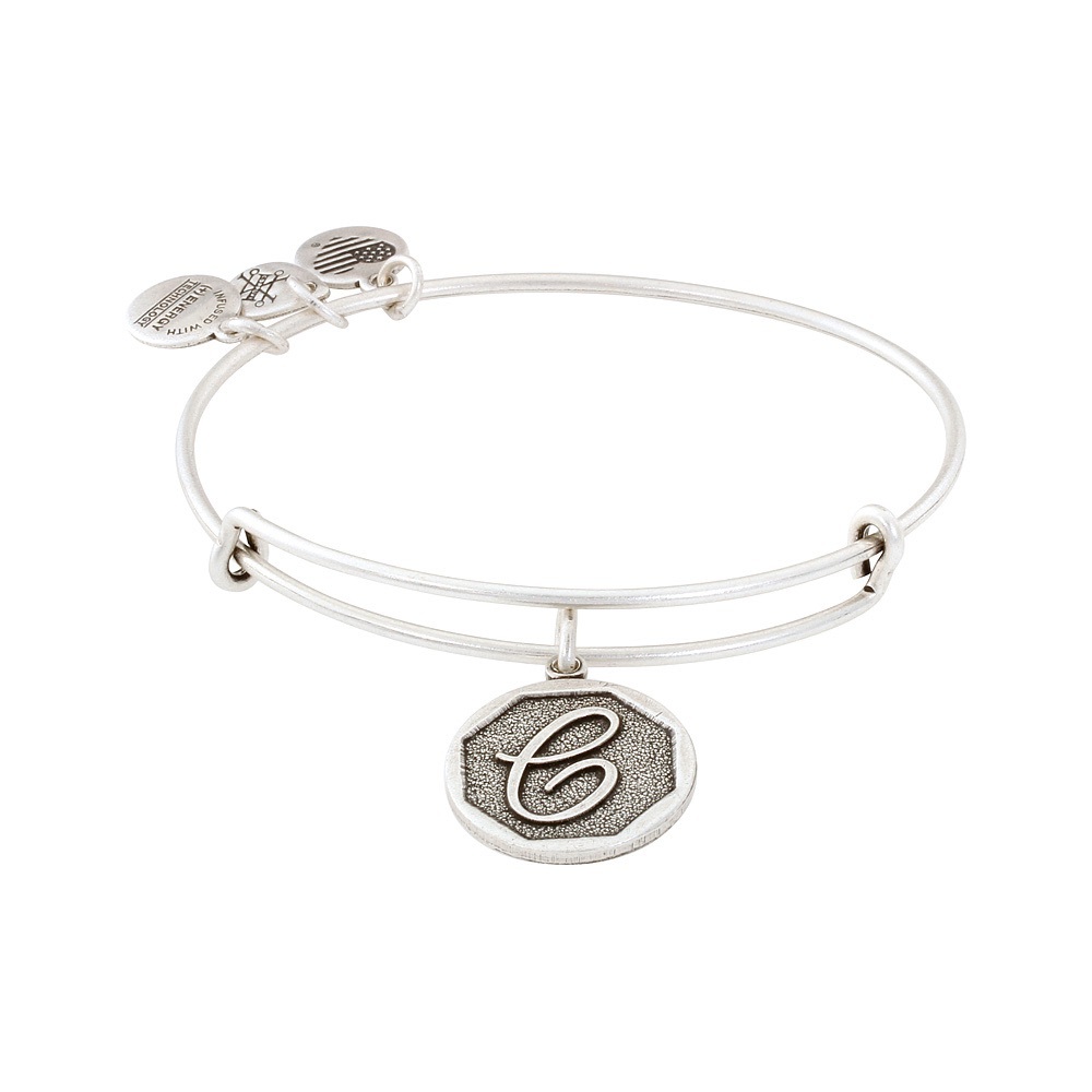 Alex and Ani Silver “C” Initial Bangle